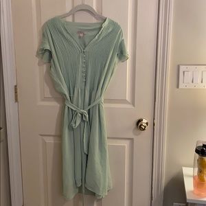 Light Green Short Sleeve Dress Barn Dress
